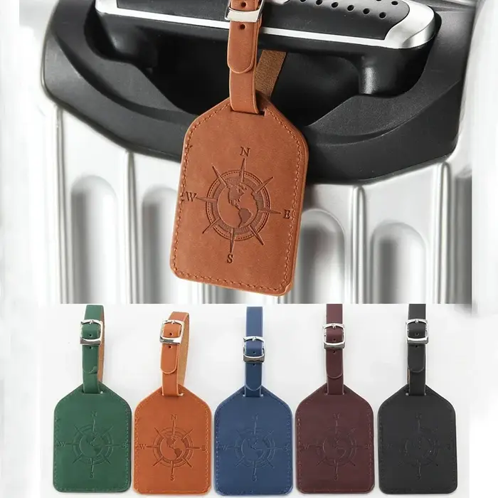 Étiquette de bagage en cuir PU
