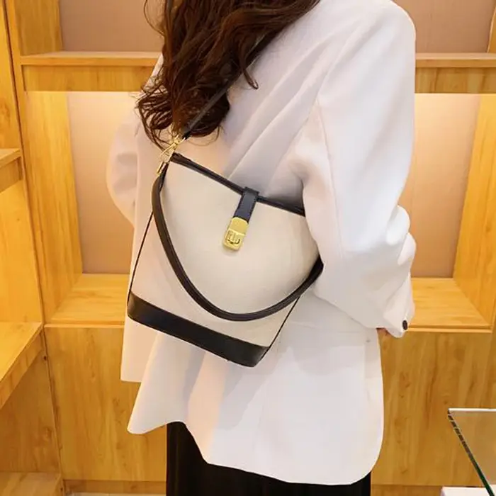 Sac messager en PU, sac bandoulière tendance avec sangle réglable