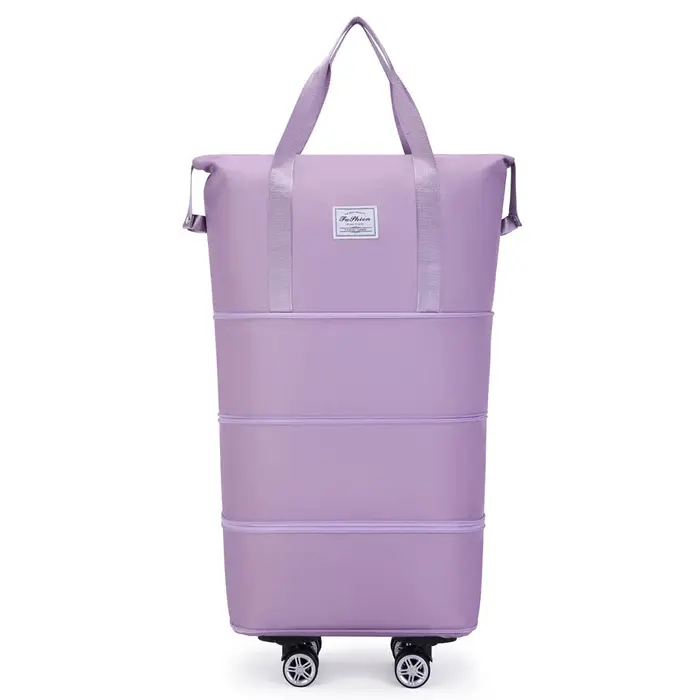 Sac de voyage grande capacité pour femmes avec roulettes universelles, léger, pliable, sac à roulett