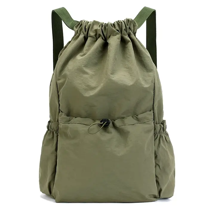 Sac à dos d'extérieur imperméable grande capacité avec cordon de serrage, sac de rangement en tissu 