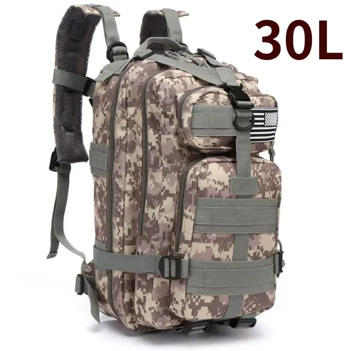 Sac à dos Tactique 30L/50L en Nylon 1000D Imperméable, pour Trekking, Pêche, Chasse, Camping, Activi
