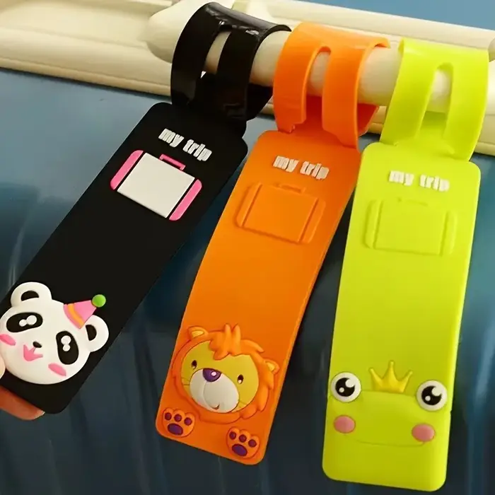 Étiquette de bagage en silicone adorable