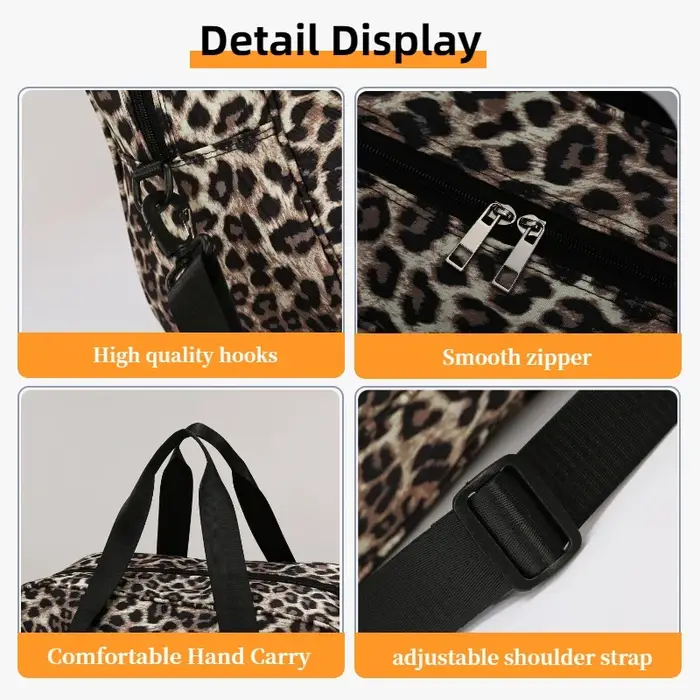 Sac de voyage tendance à imprimé léopard