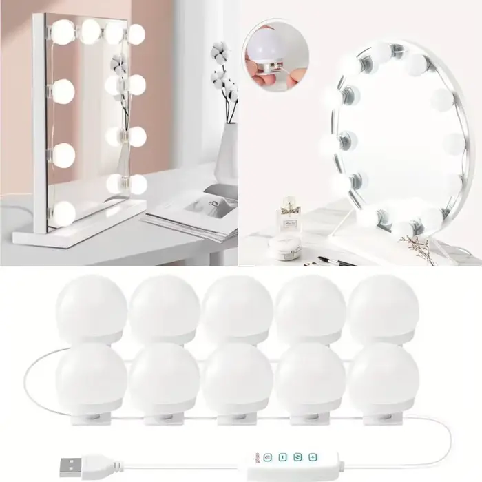 Ampoules LED USB pour miroir de maquillage