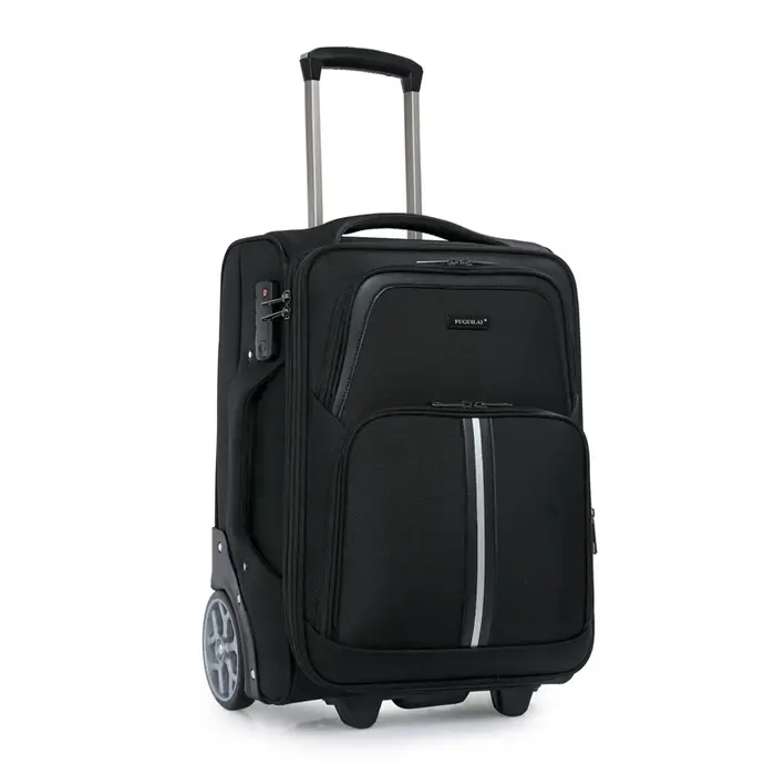 Valise de voyage de 20 pouces en tissu Oxford, bagage à main avec grandes roues, boîtier de chariot,