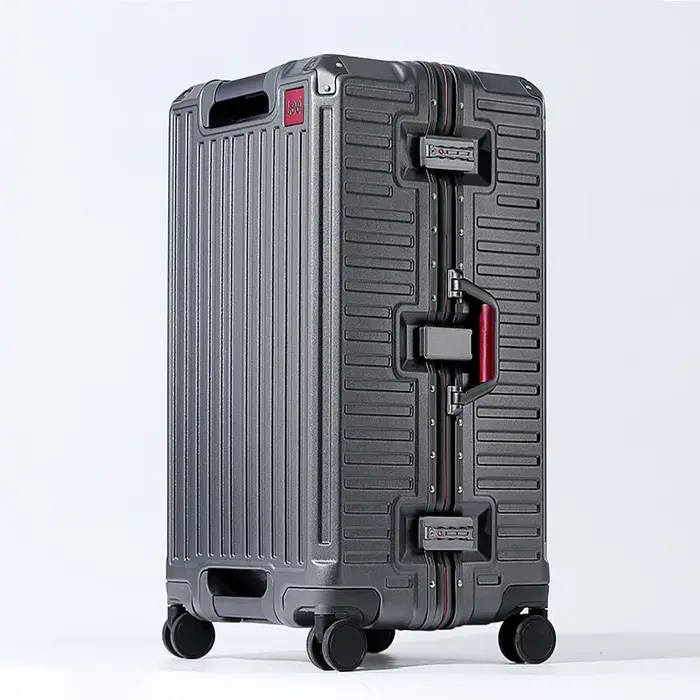 Nouveau Bagage de grande capacité avec porte-gobelet valise 20/24 pouces cadre en aluminium boîte de sécurité 26/28/30