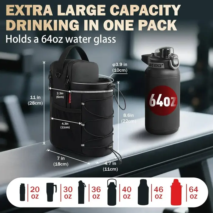 Sac de sport magnétique pour hommes et femmes – Porte-bouteille à bandoulière avec fixation