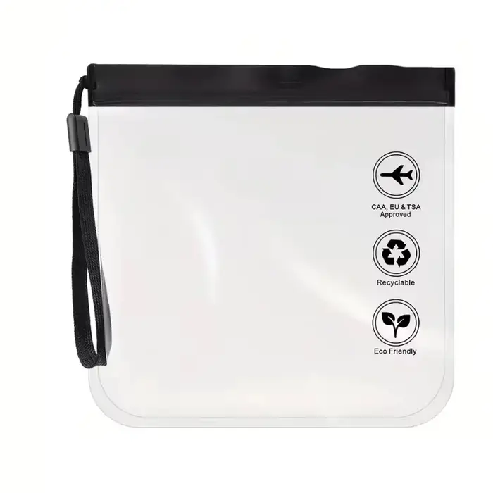 Sac de rangement transparent pour cosmétiques de voyage, 2 pièces, sac de rangement étanche en EVA, 