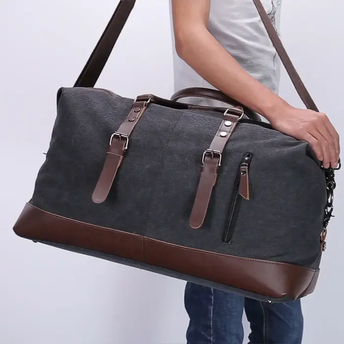 Sacs de voyage en toile et cuir pour hommes