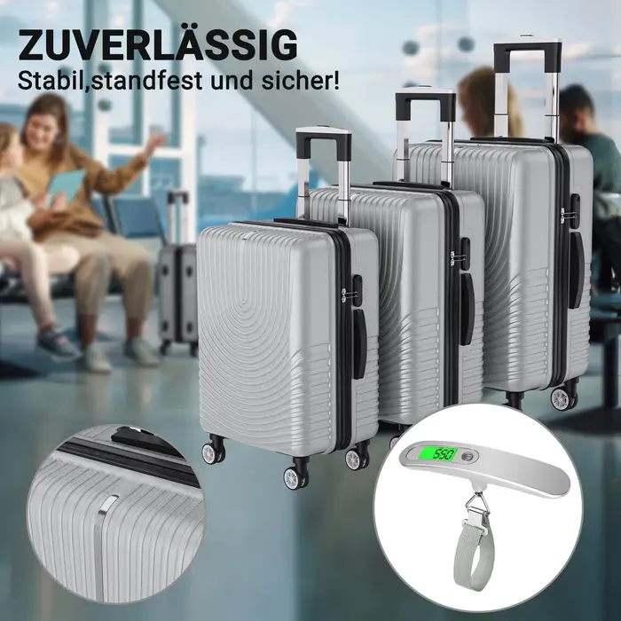 Ensemble de valises rigides Comanlai ABS, 20/24/28 pouces, ensembles de bagages durables avec 4 roue