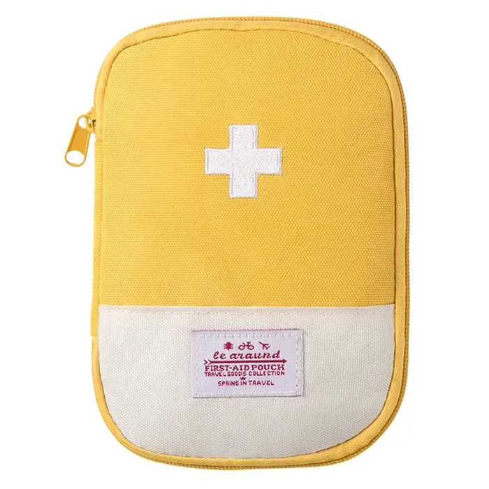 Mini trousse de premiers secours portable – Sac de rangement de médicaments de voyage pour le campin
