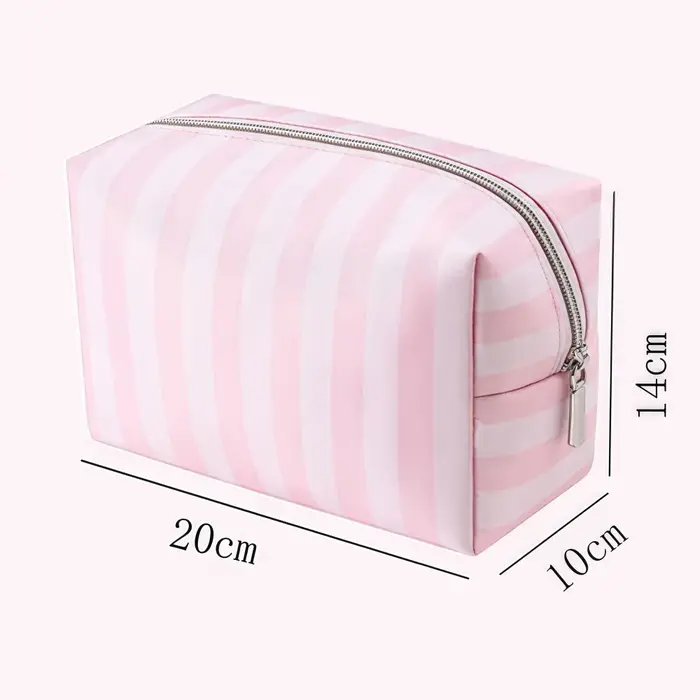 Grande trousse de maquillage portable en tissu Oxford, style minimaliste, sac de rangement cosmétiqu