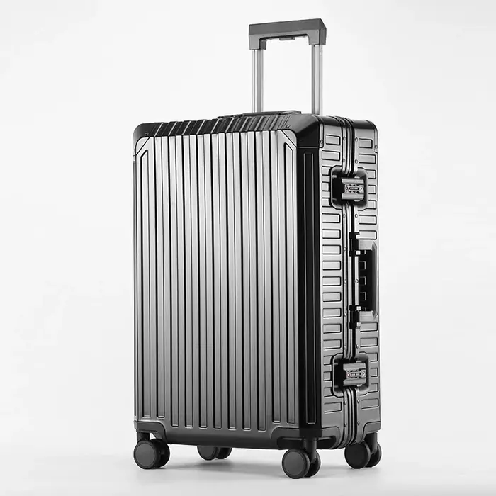 Nouvelle valise à roulettes haut de gamme en aluminium-magnésium 100 %, idéale pour les voyages, par