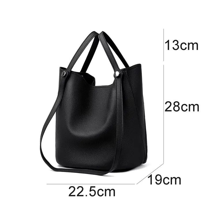 Sac fourre-tout en cuir véritable pour femme, sac à main et pochette de luxe, sacs décontractés, sac