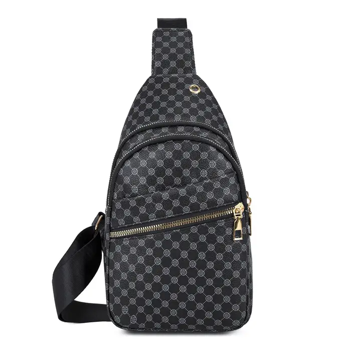 Sac de poitrine de voyage urbain pour hommes, Design tendance en cuir PU, sac à bandoulière pour tél