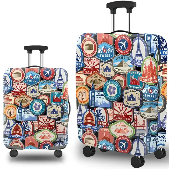 Housse de protection pour valise de voyage, élastique, lavable, avec fermeture éclair dissimulée, po