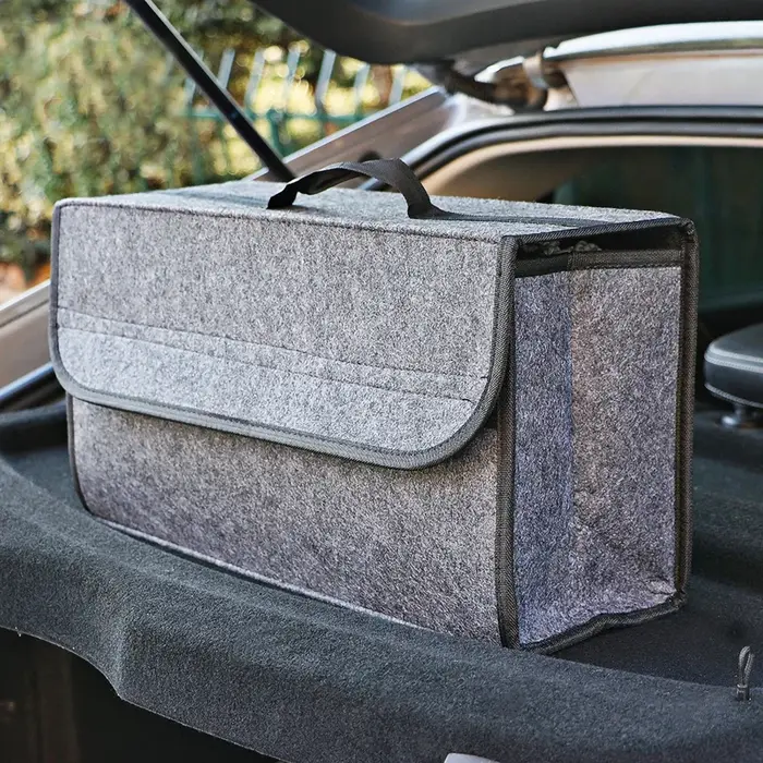 Grand compartiment antidérapant, organisateur de rangement de coffre, outil, sac de rangement de voi