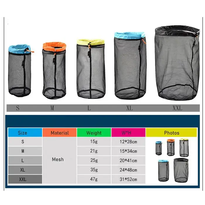 Sac de rangement ultraléger S ~ XXL pour Camping