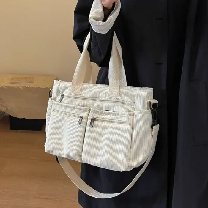 Sacs messagers décontractés en velours côtelé