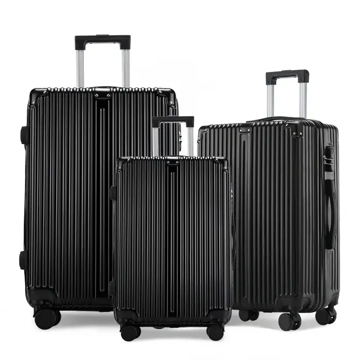 Ensemble de bagages 3 pièces avec protections d'angle, coque rigide Durable de 20/24/28 pouces, roue