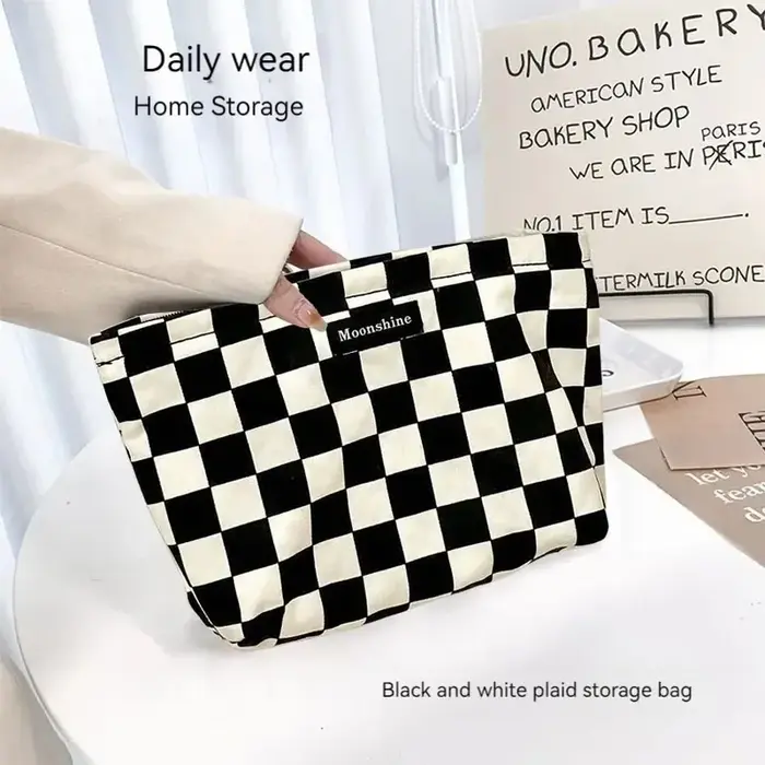 Sac à cosmétiques explorez ecs noir et blanc