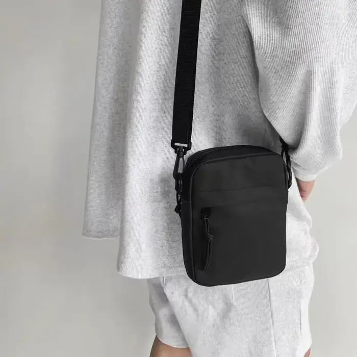 Sacs à bandoulière pour hommes décontracté toile petite pochette à bandoulière à fermeture éclair Si
