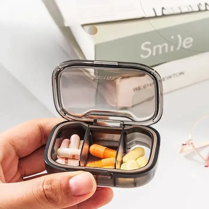 Boîtes à pilules portables de voyage, mini-contenants pour médicaments, distributeur de pilules, boîte de rangement pour pilules, étui pour comprimés, conteneur d'organisation