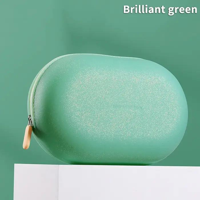 Sac à cosmétiques Portable en Silicone de grande capacité, sac de rangement de cosmétiques souple et