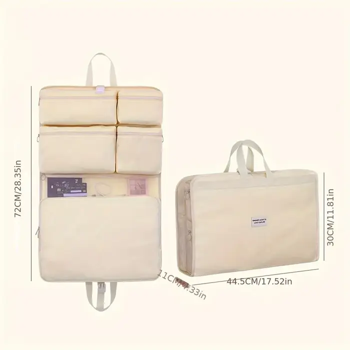 Sac de Voyage Essentiel Multi-Compartiments – Organisateur de Valise Suspendu pour Sous-vêtements et Chaussettes