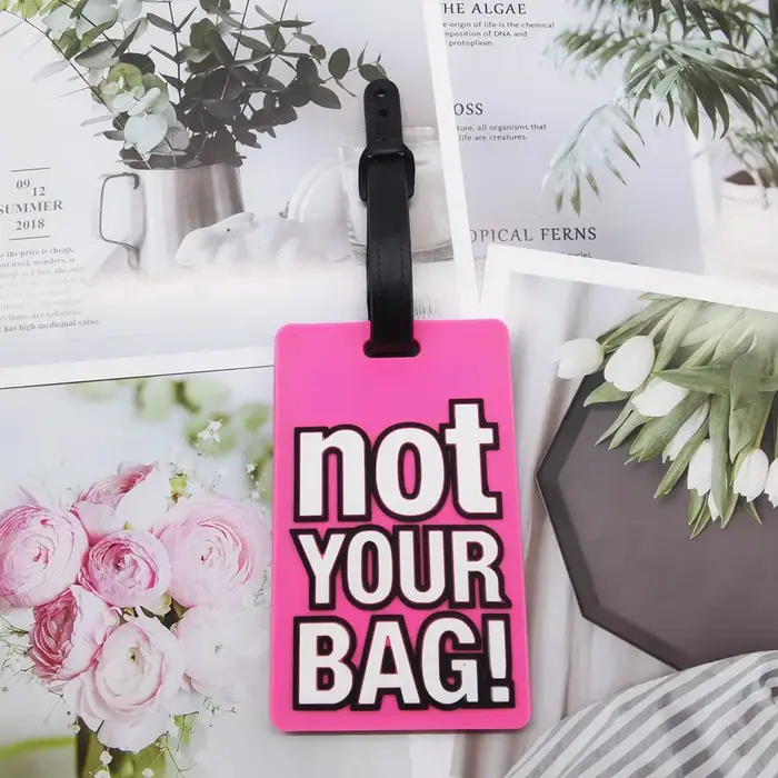 Pas votre sac lettre étiquette de bagage Gel de silice valise ID Addres support bagages embarquement étiquette Portable LT51