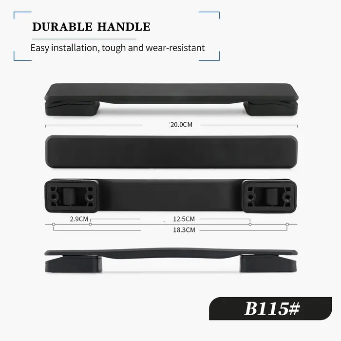 HANLUOKE – poignée rétractable B115, accessoires de bagages universels, poignée métallique à ressort