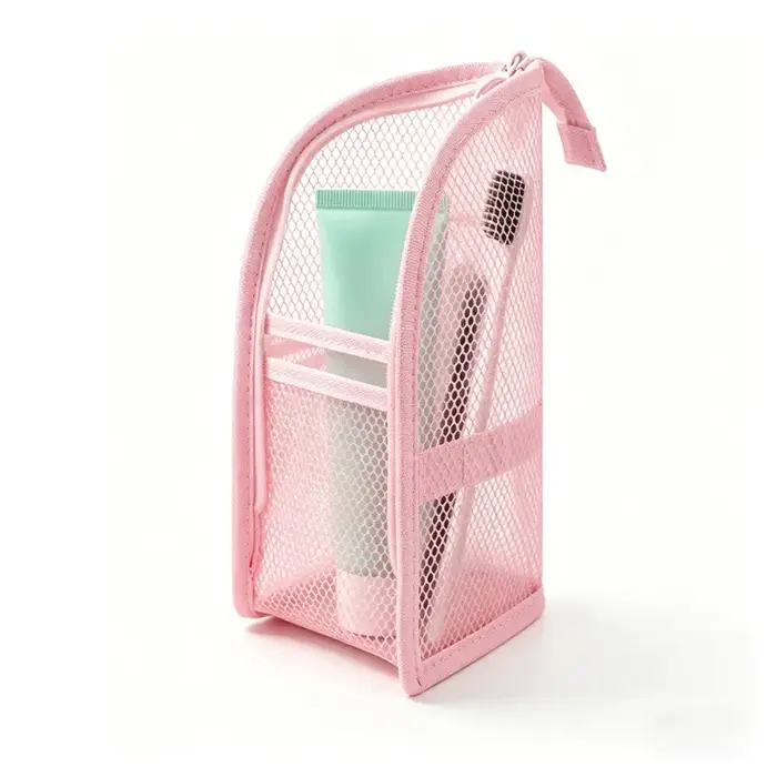 Sac à cosmétiques en maille EVA pour femmes, sac de rangement de voyage, organisateur de maquillage,