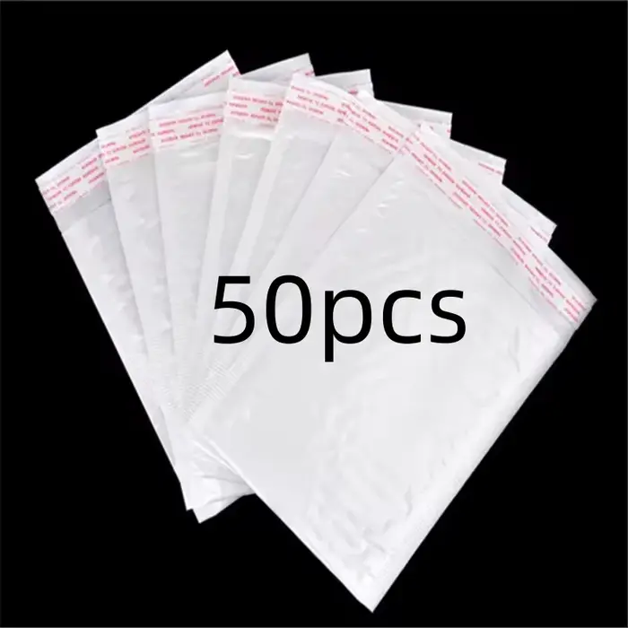 50 sacs à bulles en film perlé blanc, sacs à bulles auto-adhésifs imperméables, sacs d'emballage exp