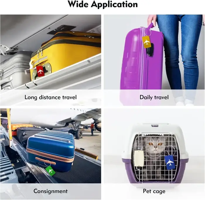 Petite étiquette de bagage en alliage d'aluminium pour avion