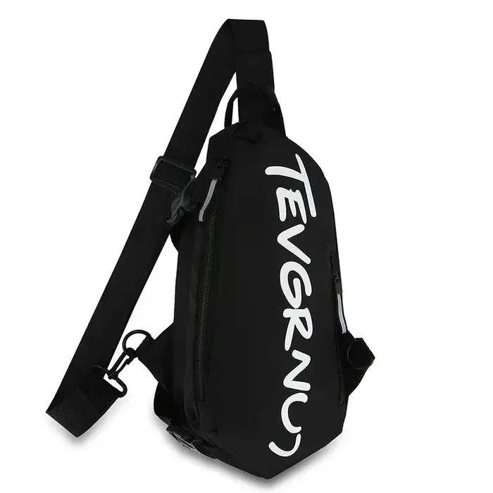 Sac à bandoulière et bandoulière unisexe avec lettres uniques imprimées, léger et sportif, petit paq