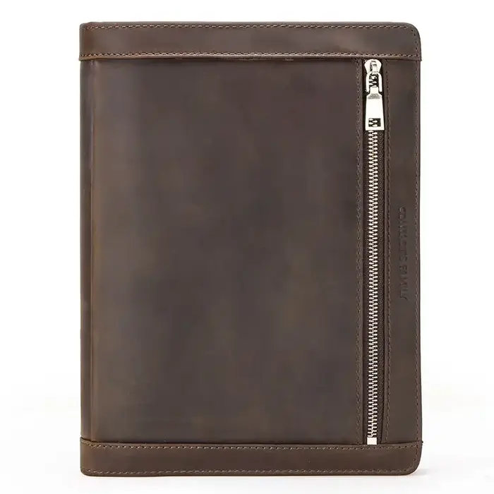 Sac de rangement en cuir pour tablette Apple iPad, avec fente pour stylo à fermeture éclair, câble d