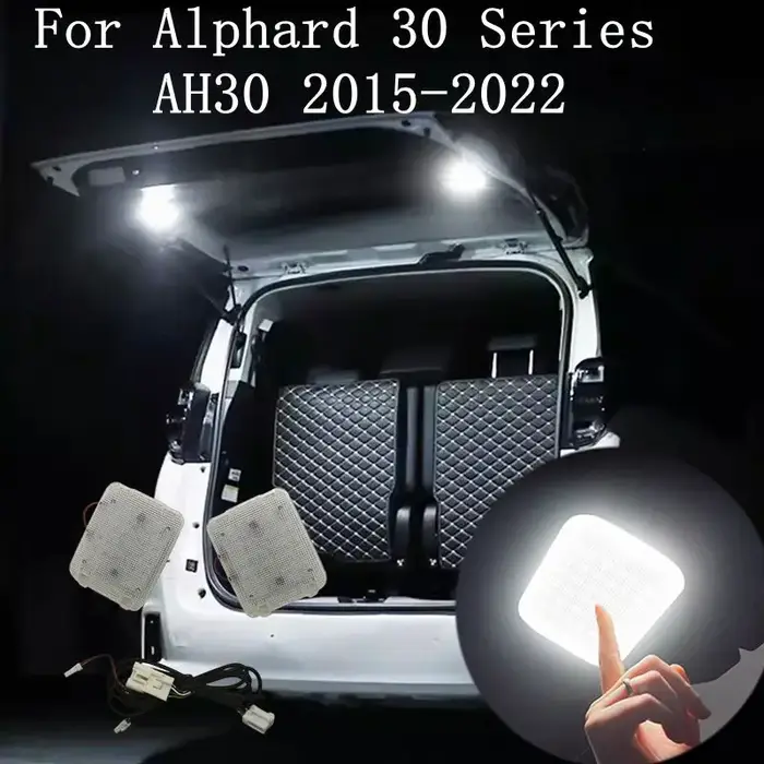 Pour Toyota Alphard 30 série AH30 2015-2022 LED coffre de voiture lumière bagage