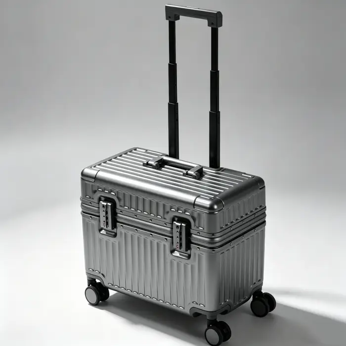 Valise à ouverture par le haut 18 pouces, bagage à main pour voyageur photographe, bagage à roulette