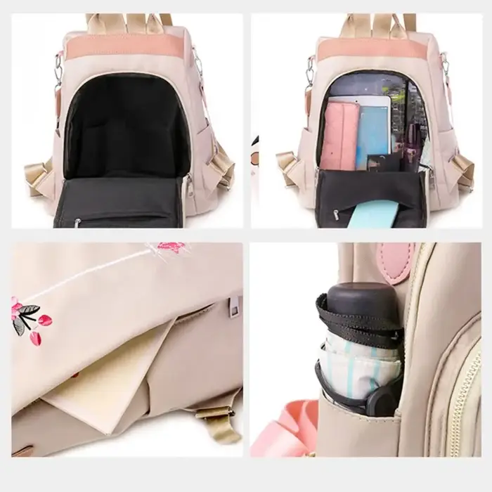 Sac à Dos Oxford Brodé pour Femme