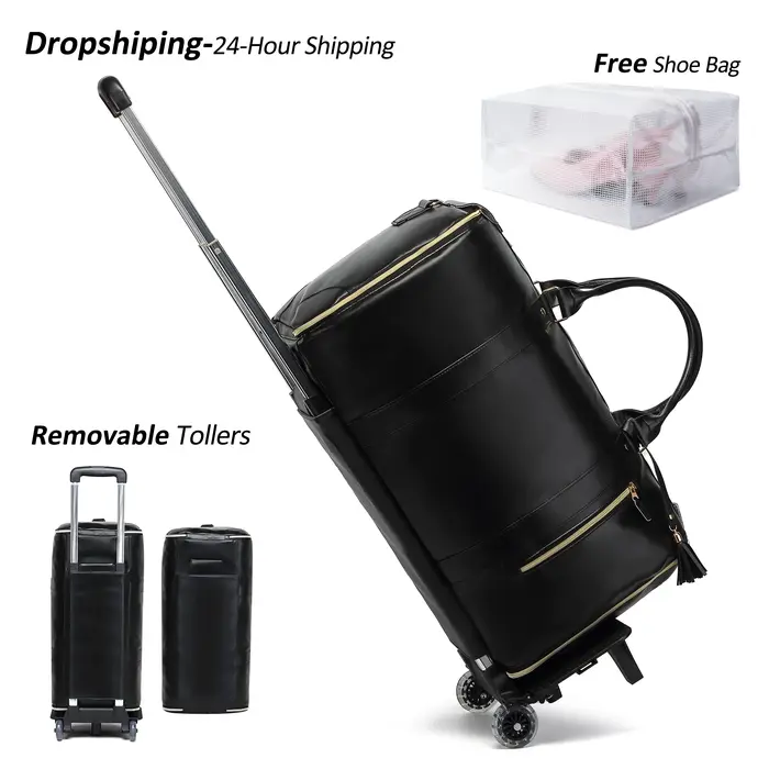 Sac de voyage convertible Luhxe Travel 2.0 avec roulettes, pochette à chaussures et bandoulière amov