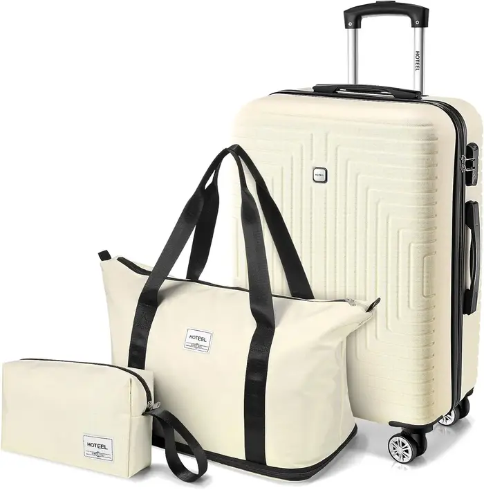 Ensemble de bagages 3 pièces, valises à coque rigide, boîte d'emballage de voyage avec roue, serrure