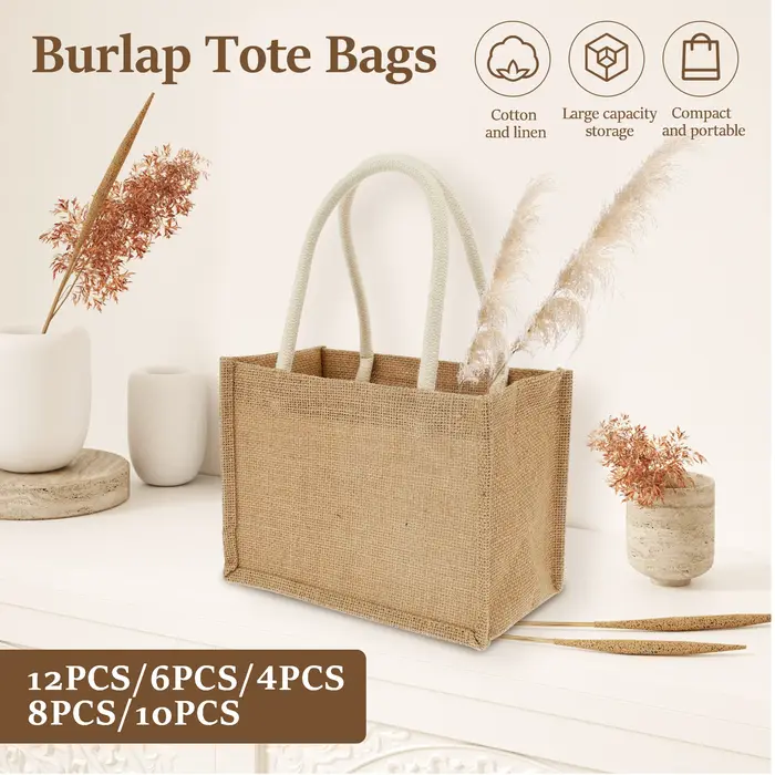 Sacs fourre-tout en toile de Jute pour femmes