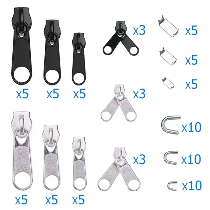 Kit de réparation de fermetures éclair 85 pièces/ensemble