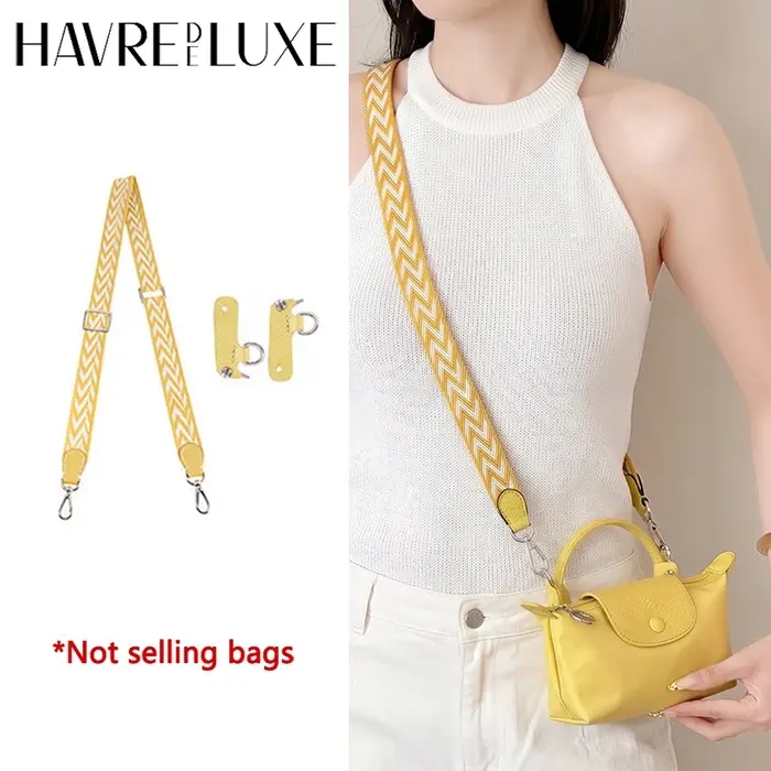 Sangle d'épaule en toile pour sac bandoulière Longchamp Mini – Accessoire de sac durable et tendance sans perforation