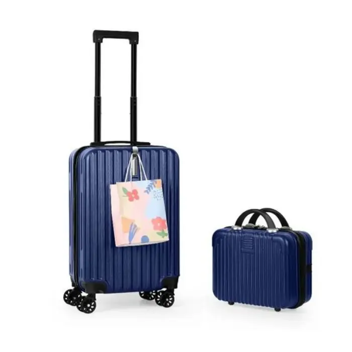 Ensemble de bagages rigides 2 pièces (20"+14") - Spinner gigogne avec 360 ° Roues et serrure TSA,