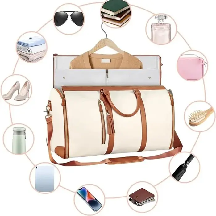 Valise de grande capacité de couleur unie