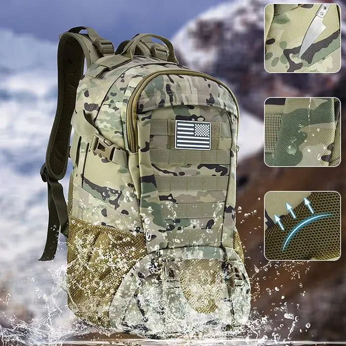 Hommes sacs à dos tactiques en plein air 35L grande capacité homme 3 jours Molle Hking