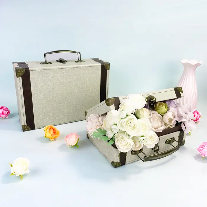 Lot de 2 valises vintage décoratives