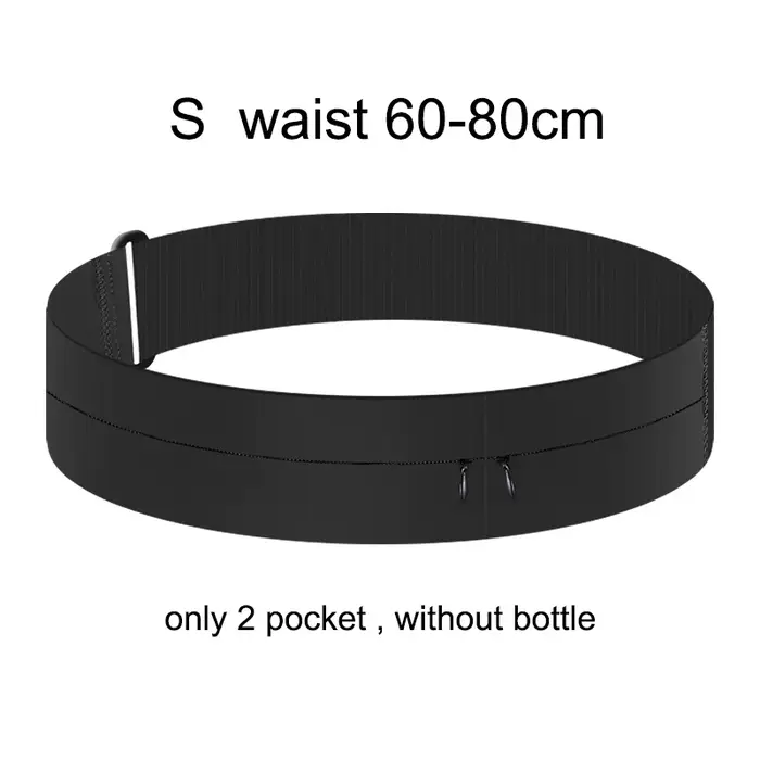 Sac de taille avec ceinture de course avec bouteille d'eau, sac banane de sport pour femmes et homme