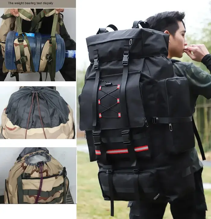 130L randonnée Camping sac à dos voyage grand sac à bagages hommes Trekking Sports de plein air Pack Molle